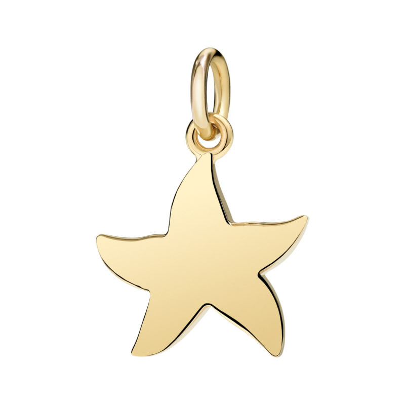 DODO, Colgante Estrella grande Oro amarillo 18 quilates "Feliz de haberte encontrado"