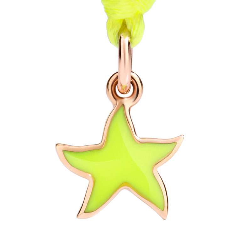 DODO, Colgante Estrella Oro rosa 9 quilates con Esmalte "Feliz de haberte encontrado"